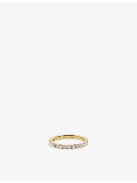 MONICA VINADER Eternity 14ct Yellow-Gold and 0.98ct Lab-Grown Diamond Ring