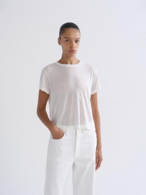 AGOLDE ADINE SHRUNKEN TEE (TENCEL JERSEY) IN GESSO