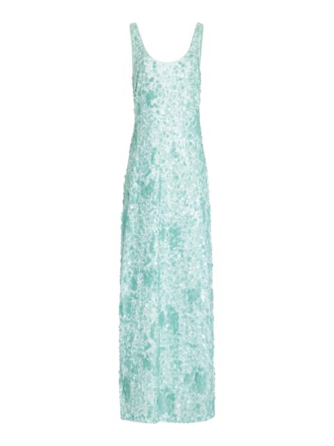 Bex Sequined Maxi Dress blue