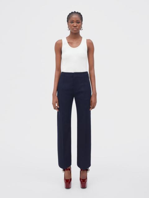 double cotton canvas trousers with curved legs