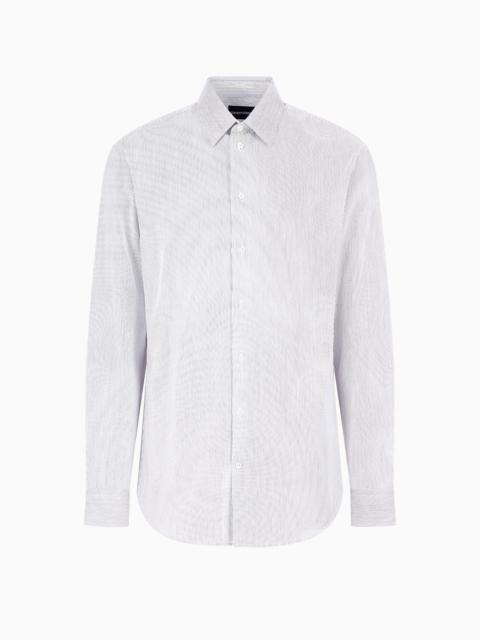EMPORIO ARMANI ASV modern-fit, organic micro armure twill shirt