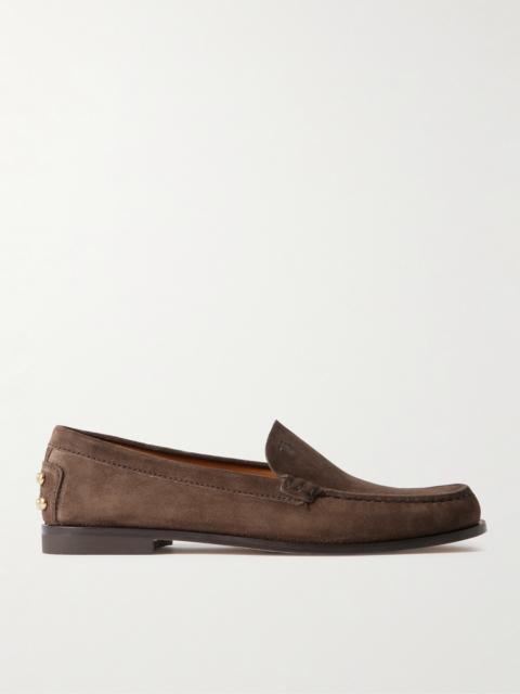 Tod's Studded Suede Loafers