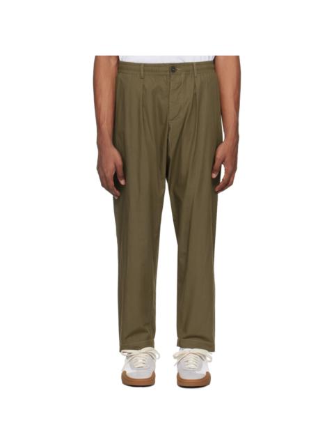 Universal Works Khaki Pleated Trousers
