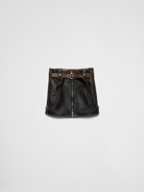 Prada Leather miniskirt