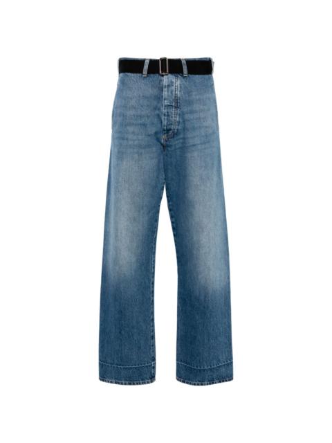 Plan C high-rise wide-leg jeans