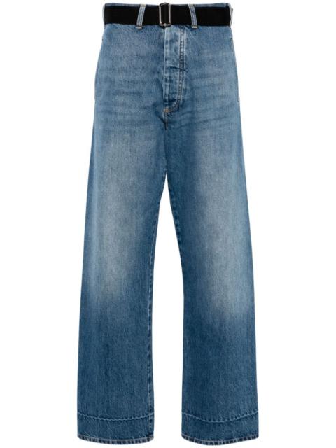 Plan C high-rise wide-leg jeans