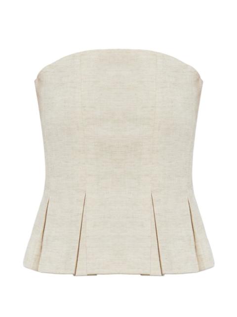 GESTUZ Riava pleated strapless top