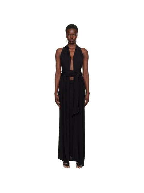 CHRISTOPHER ESBER Black Trapeze Maxi Dress
