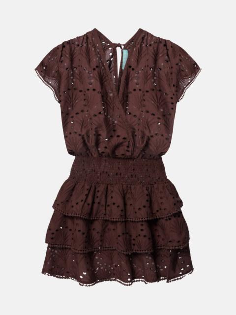 MELISSA ODABASH Broderie anglaise cotton minidress
