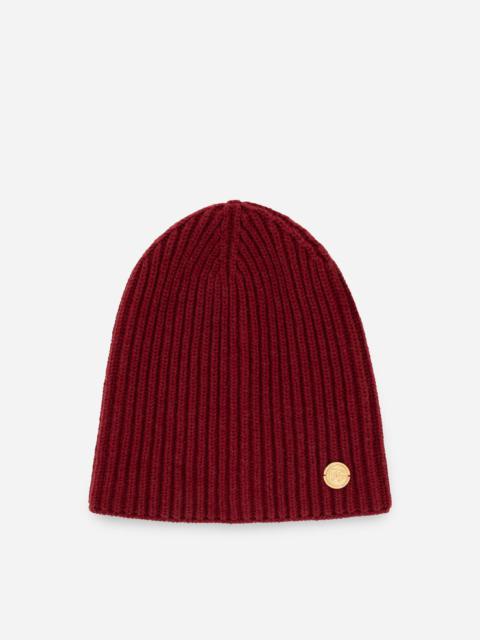 Dolce & Gabbana Knit cashmere hat with DG patch