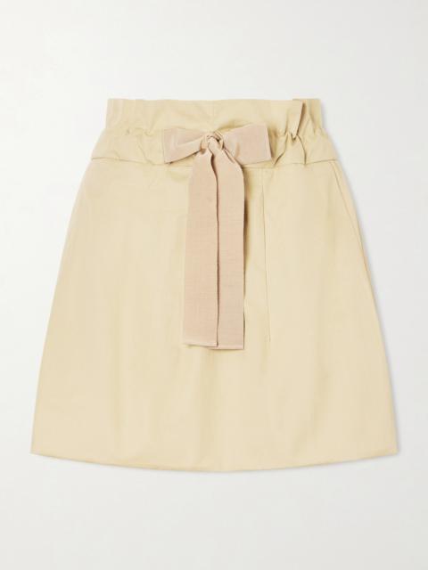 PATOU Bloomer Grosgrain-trimmed Cotton Mini Skirt