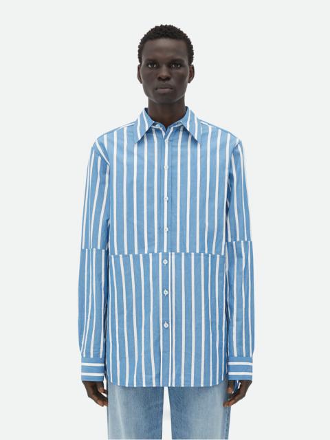 Cotton And Linen Relaxed Striped Shirt