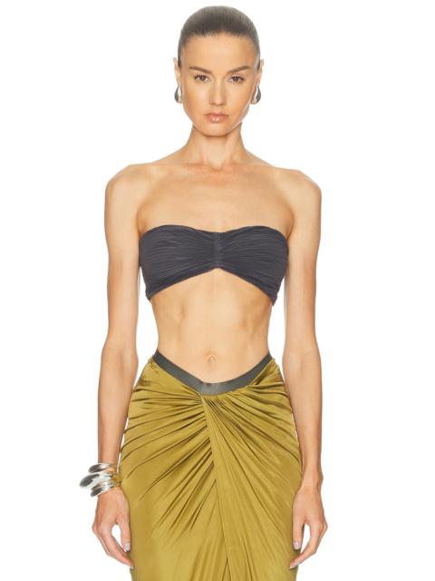 ATLEIN Pleated Draped Crop Top