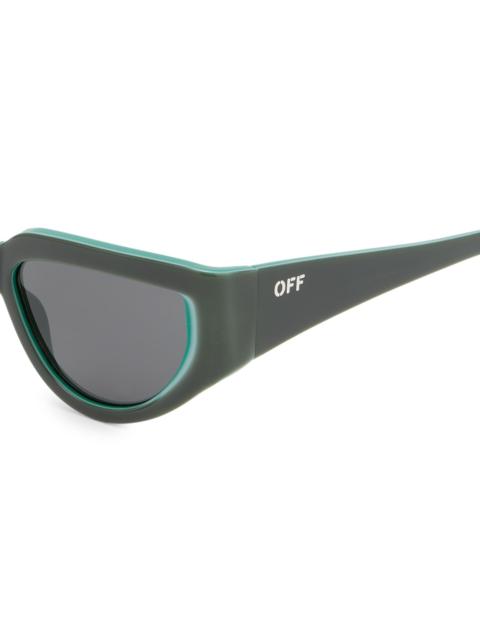 Off-White Women's Seward 55MM Geometric Sunglasses - Olive Green Dark Grey