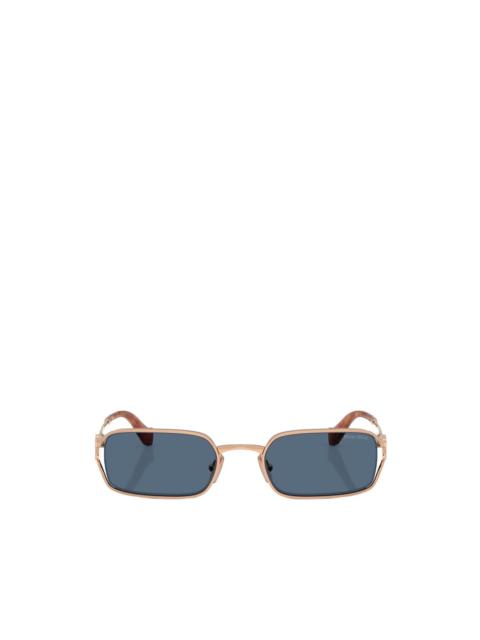 Miu Miu logo-plaque rectangle-frame sunglasses