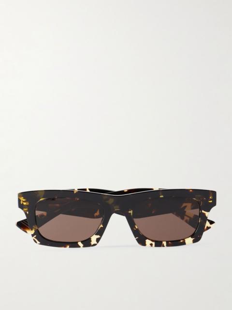 Bottega Veneta New Entry Square-Frame Tortoiseshell Recycled-Acetate Sunglasses Tortoiseshell