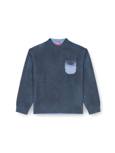 Diesel WOOL-BLEND JUMPER WITH MOCK POCKET