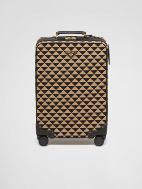 Prada Prada Symbole embroidered fabric trolley