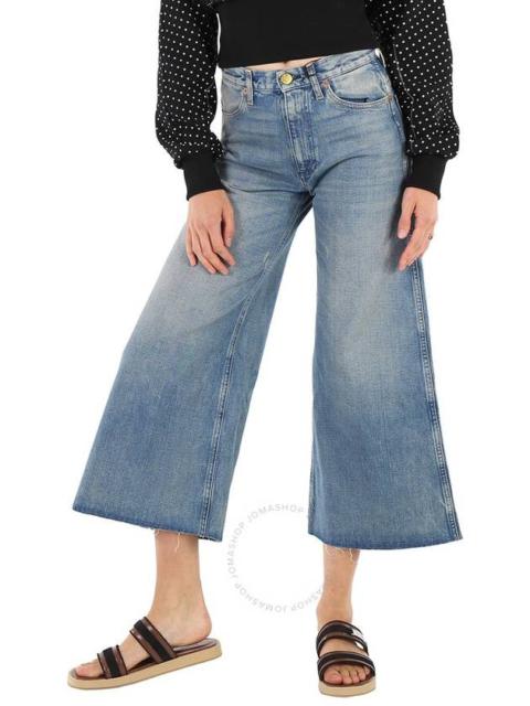GUCCI Gucci Ladies Blue Denim Pants With Patches, Waist Size 23"