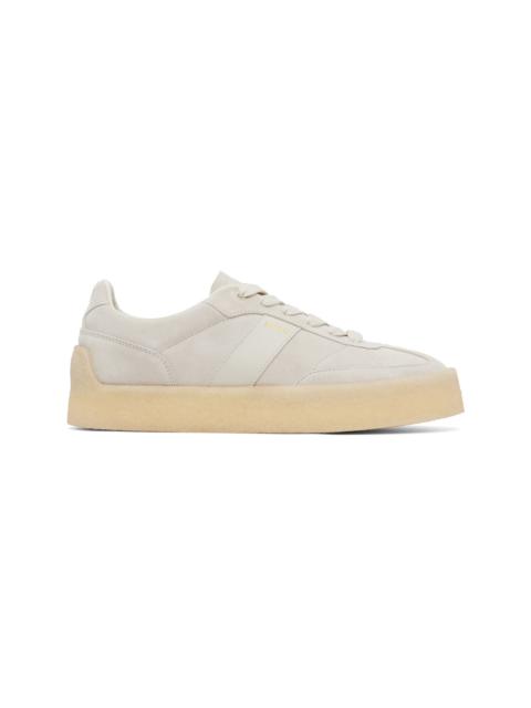 HUGO Off-White Suede Side Stripe Sneakers