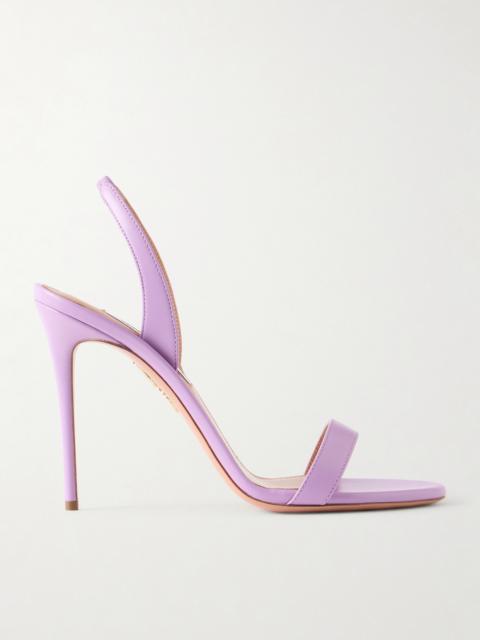 AQUAZZURA So Nude 105 Leather Slingback Sandals