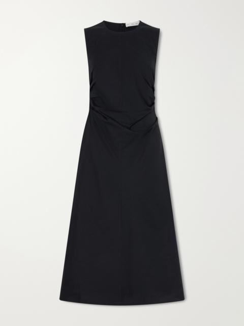 Proenza Schouler Anoushka Ruched Cotton-blend Poplin Midi Dress
