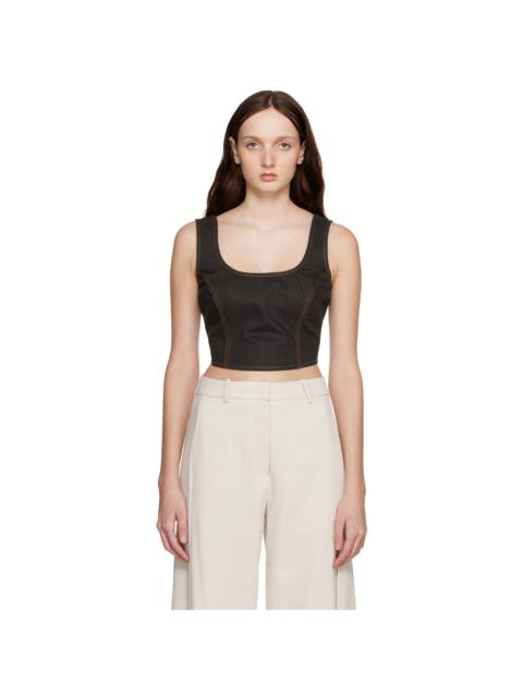 Holzweiler Brown Bonni Denim Tank Top
