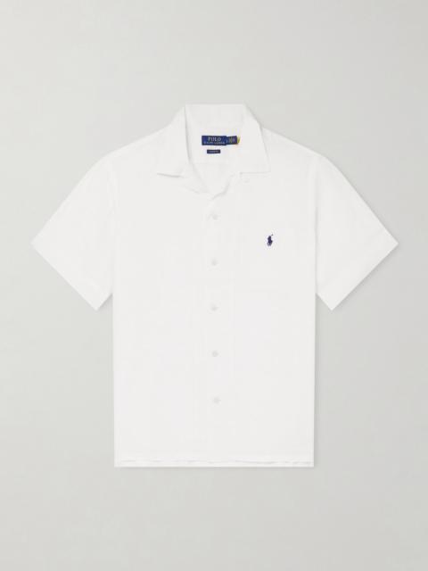 Polo Ralph Lauren Convertible-Collar Logo-Embroidered Linen Shirt