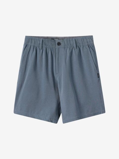 O'Neill Reserve Light Check Elastic Waist 18" Hybrid Shorts