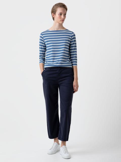 Sunspel 3/4 Sleeve Boat Neck T‑Shirt