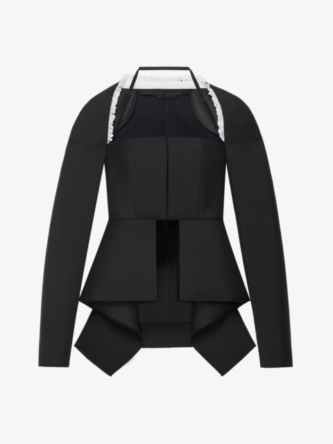 Givenchy JACKET IN WOOL WITH BRODERIE ANGLAISE