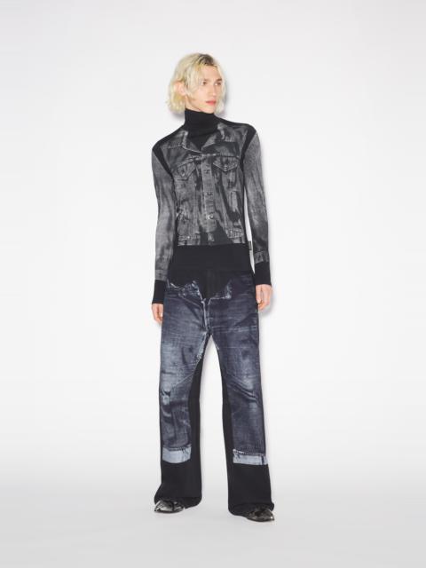 Jean Paul Gaultier THE BLACK DENIM TROMPE L’OEIL TOP