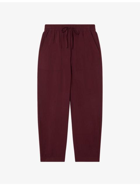 WHISTLES Tie-Waist Regular-Fit Woven Trousers