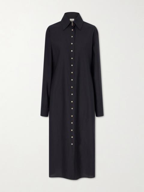 KHAITE Ivanna Silk And Cotton-blend Midi Dress