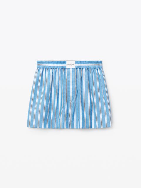 Alexander Wang CLEAR HOTFIX BOXER IN COMPACT COTTON