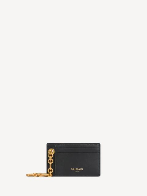 Balmain Pulse card holder in Monogram jacquard