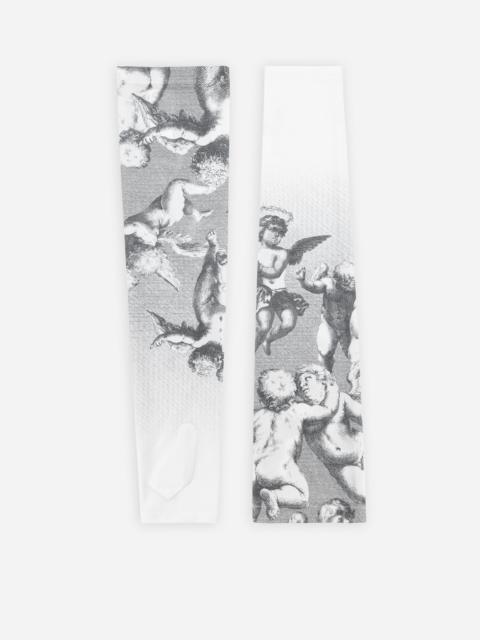 Dolce & Gabbana Angel-print Lycra muff BLANCO DOLCE&GABBANA