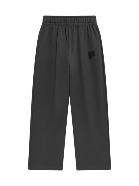 Womens Straight Leg Track Pants - Smoked Black