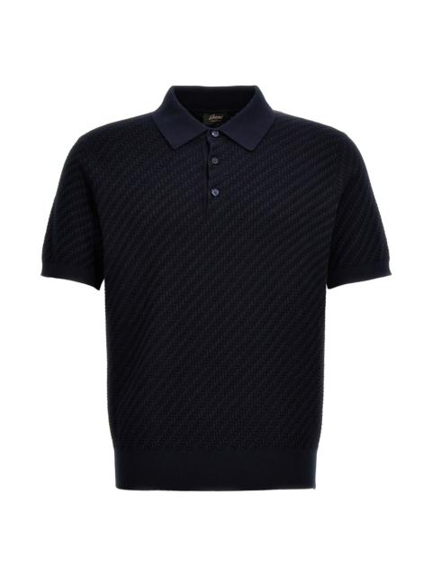 Brioni Woven knit polo shirt
