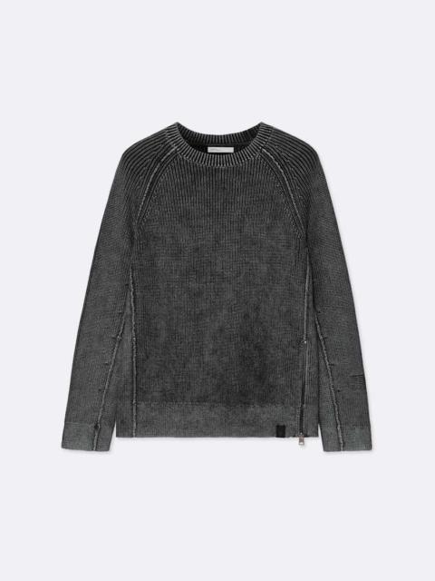 ALLSAINTS KIT ACID-WASHED COTTON CREW-NECK SWEATER