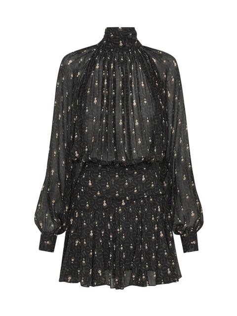 NICHOLAS Women's Cecile Godet Minidress - Opal Geo Black