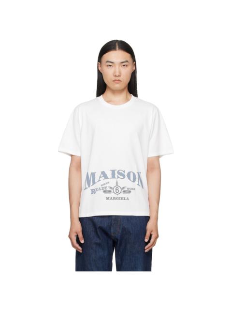 MM6 Maison Margiela Off-White Printed Logo T-shirt