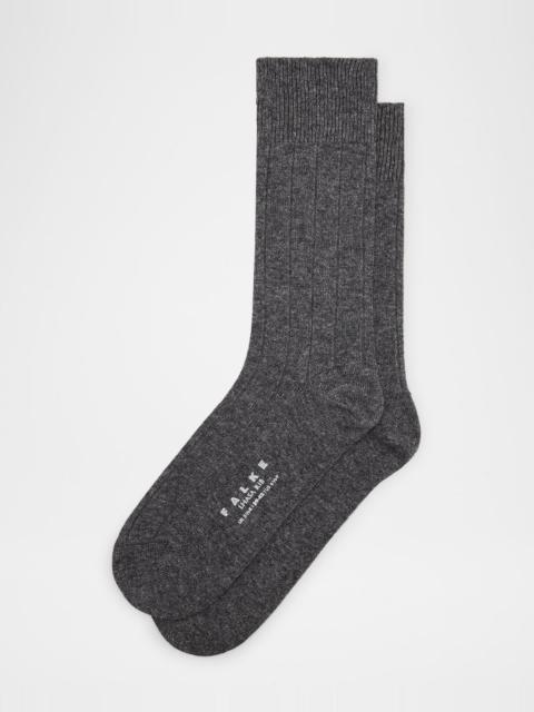 FALKE Men's Llasa Solid Ribbed Socks
