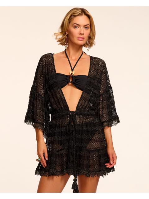RAMY BROOK Jewel Lurex Swirl Coverup Mini Dress