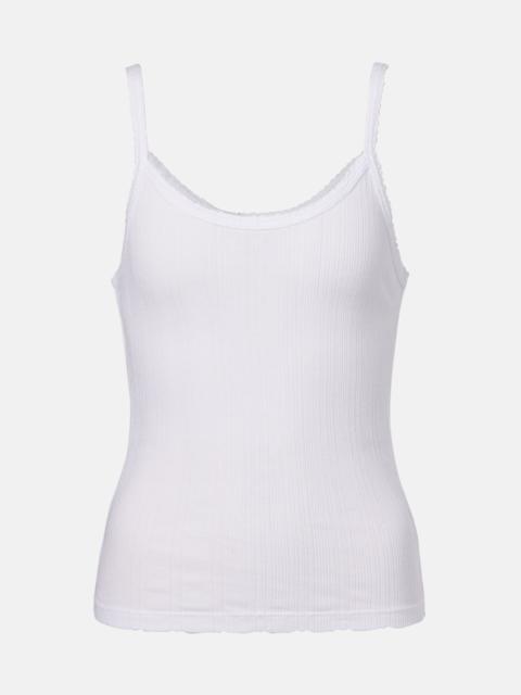 velvet Iniku cotton-blend pointelle tank top