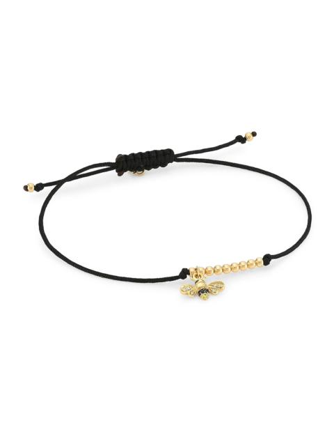 SYDNEY EVAN Women's 14K Yellow Gold Tiny Pavé Bee Cord Bracelet - Gold