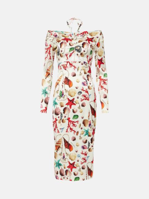 Capri printed silk-blend midi dress