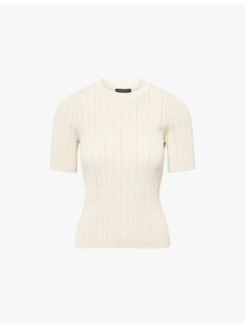 rag & bone Camryn Slim-Fit Ribbed Cotton-Blend Knit Top