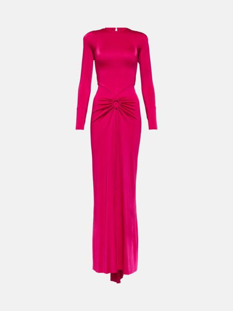 Victoria Beckham Gathered jersey maxi dress