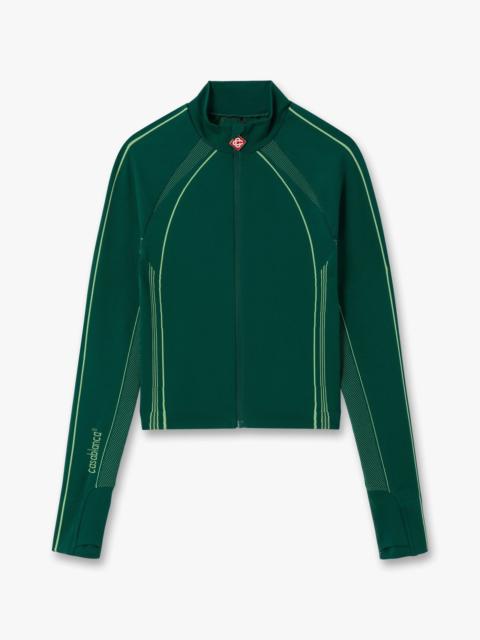 CASABLANCA Green Seamless Zip-Up Jacket | Casablanca Paris